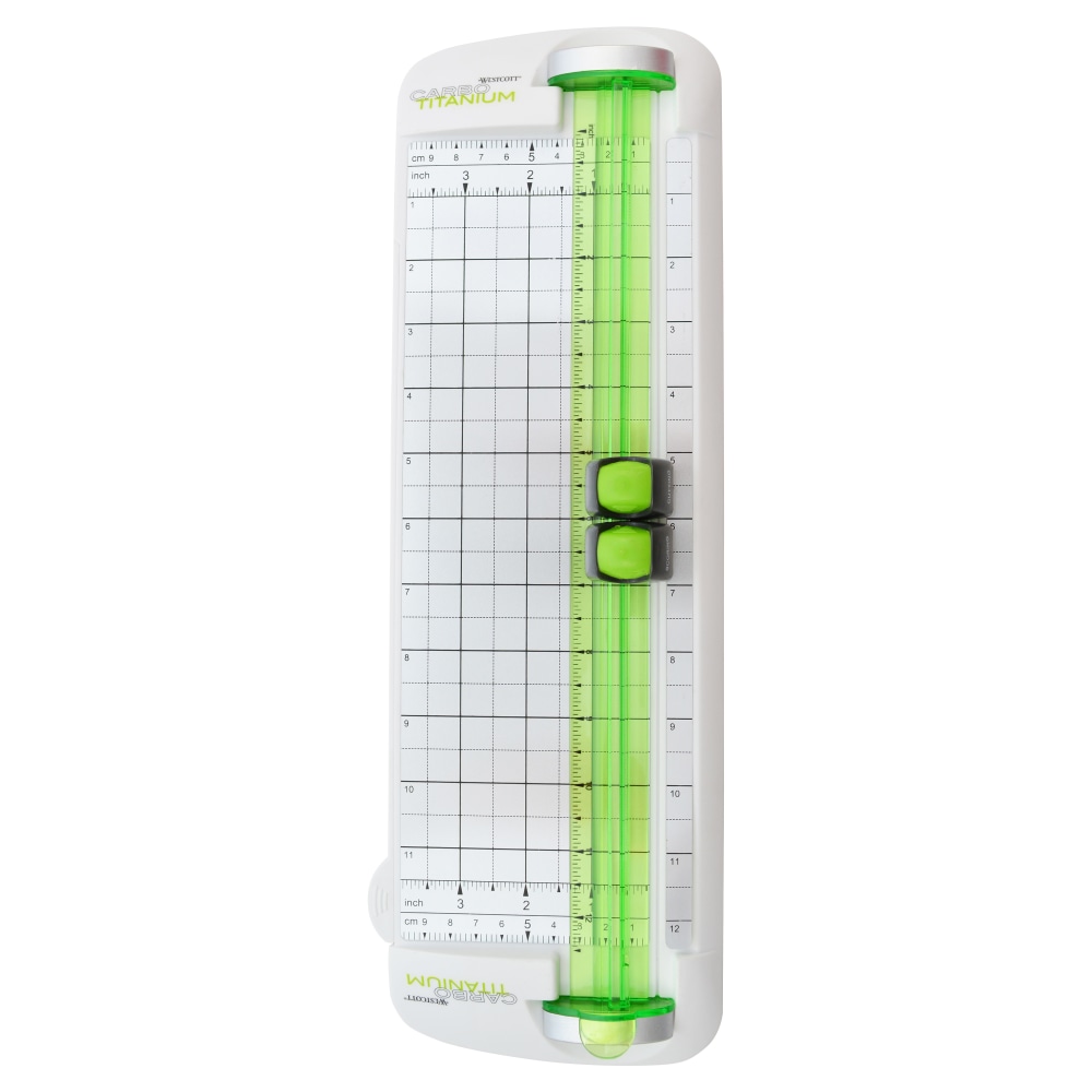 Westcott Carbo Titanium Personal Paper Trimmer, 12in, Green (Min Order Qty 3) MPN:16682