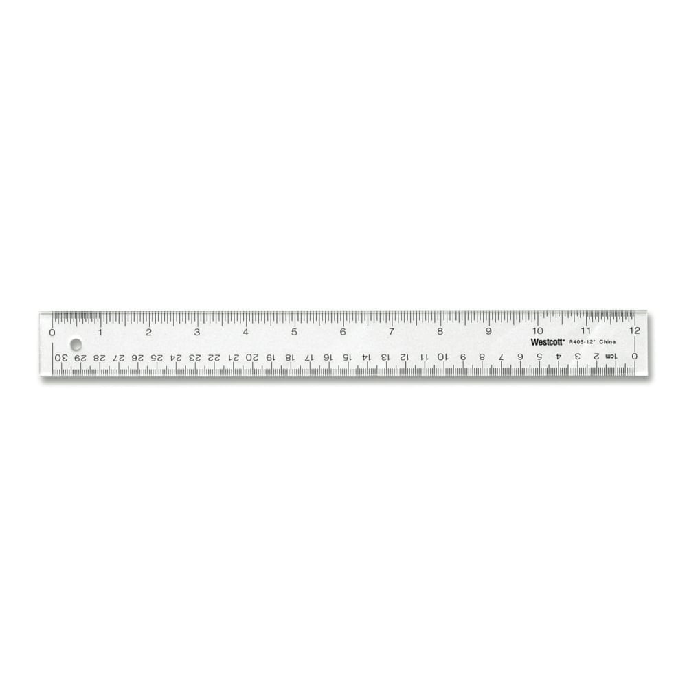 Westcott Acrylic See-Through Ruler, 12in (Min Order Qty 23) MPN:10562