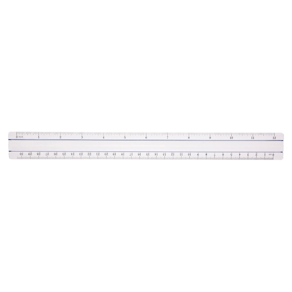 Acme Magnifying Ruler, Clear, 12in (Min Order Qty 10) MPN:15571