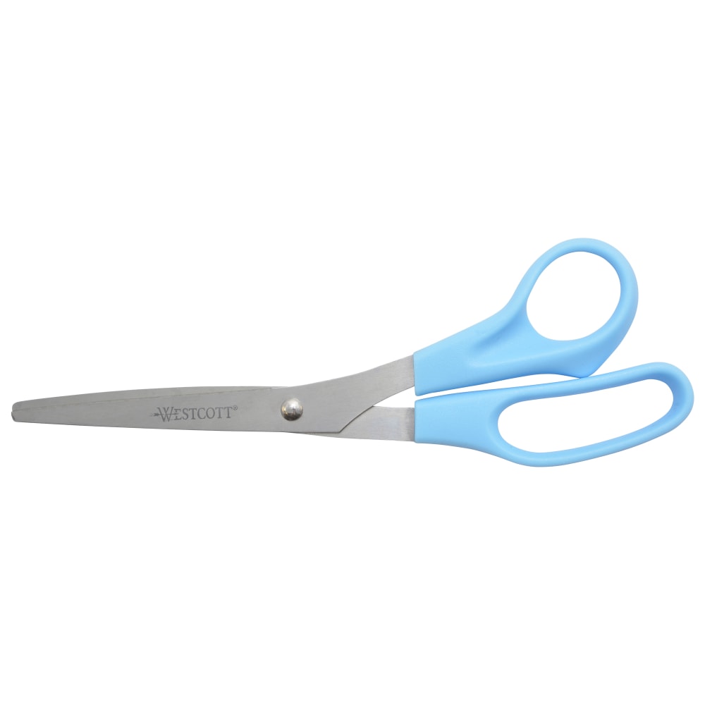 Westcott All-Purpose Value Stainless Steel Scissors, 8in, Pointed, Blue (Min Order Qty 6) MPN:13151