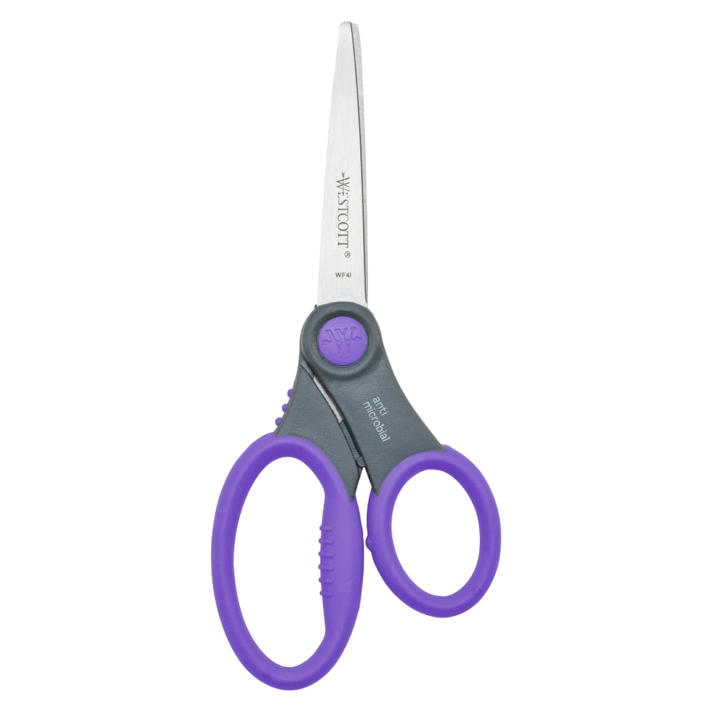 Westcott Student Scissors with Anti-Microbial Protection, 7in, Pointed, Assorted Colors (Min Order Qty 13) MPN:14609