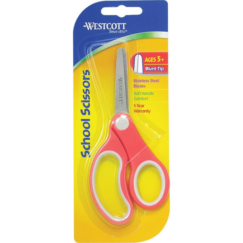 Westcott School Scissors, 5in, Blunt, Assorted Colors (Min Order Qty 24) MPN:14726