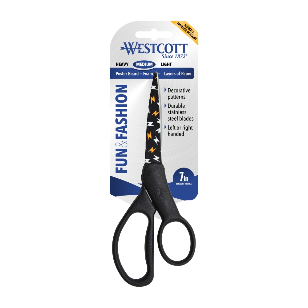 Westcott Student Fun And Fashionable Scissors, 7in, Pointed, Floral (Min Order Qty 11) MPN:16401