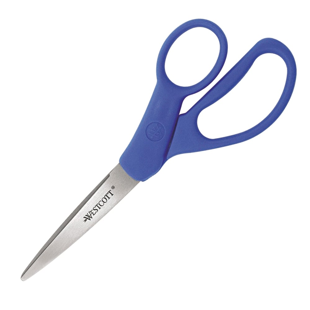 Westcott All-Purpose Preferred Scissors, 7in, Pointed, Blue (Min Order Qty 7) MPN:43217