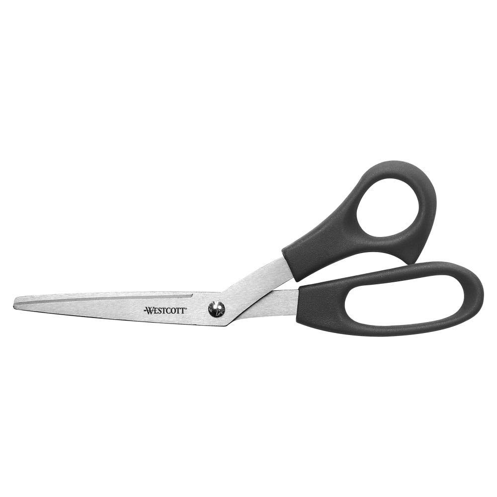 Westcott All-Purpose Value Stainless Steel Scissors, 8in, Bent, Black (Min Order Qty 88) MPN:ACM-16467