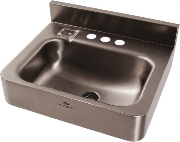 Lavatory Sink: Wall-Hung Mount, 304 Stainless Steel MPN:1950-1