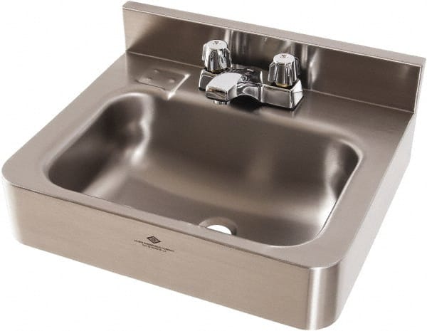 Lavatory Sink: Wall-Hung Mount, 304 Stainless Steel MPN:1950-CSS