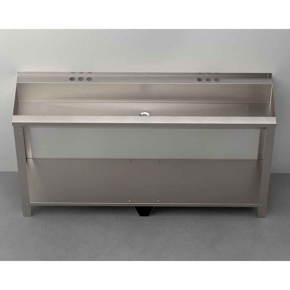 Trough Sink: Wall Mount, 1 Compartment, 304 Stainless Steel MPN:SW260-4LF-34