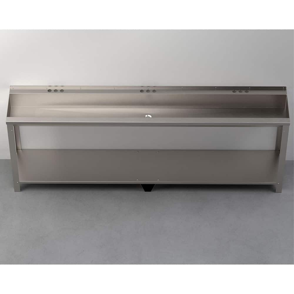 Trough Sink: Wall Mount, 1 Compartment, 304 Stainless Steel MPN:SW390-4LF-34