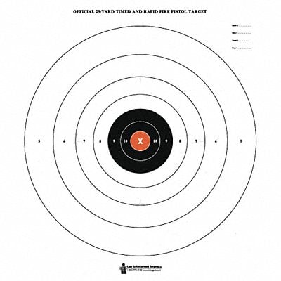 Bullseye Target with Orange Center PK50 MPN:B-8(P) OC-50