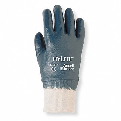 D1533 Coated Gloves Full Wh/Blue 8 10-3/4 PR MPN:47-402