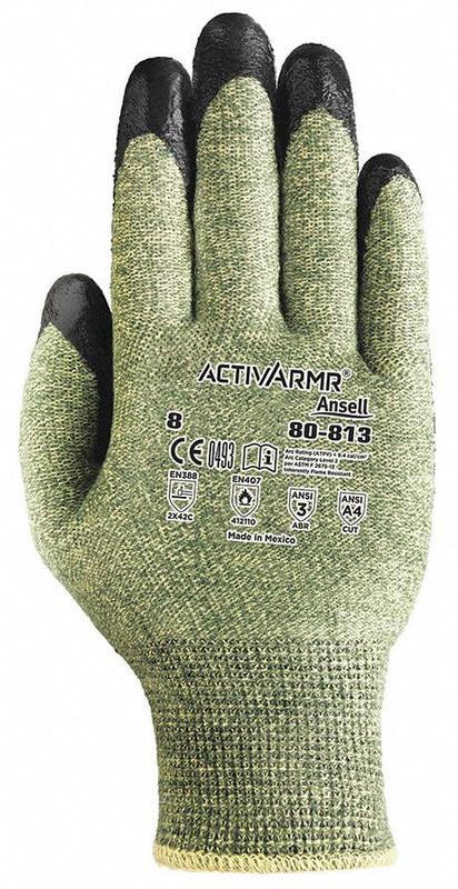 D6133 Cut Resistant Gloves Green/Black Sz 6 PR MPN:80-813