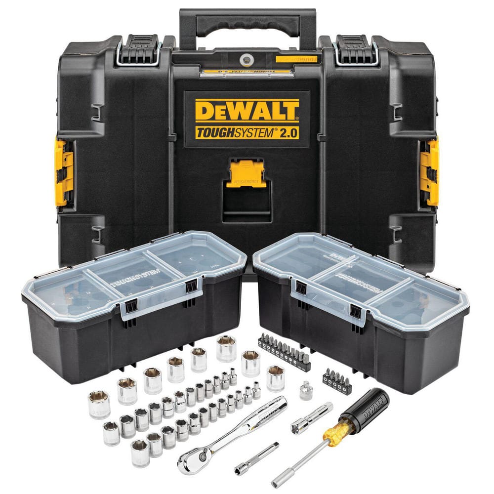 Combination Hand Tool Sets, Set Type: Mechanics Tool Set , Number Of Pieces: 53 , Measurement Type: Inch & Metric , Drive Size: 1/4  MPN:DWMT45153