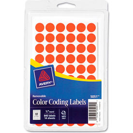 Avery® Removable Self-Adhesive Color-Coding Labels 1/2