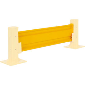 GoVets™ Steel Guard Rail 2-Rib 5'L Yellow 725436