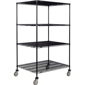 Nexel® 4 Shelf Truck Black Epoxy 36