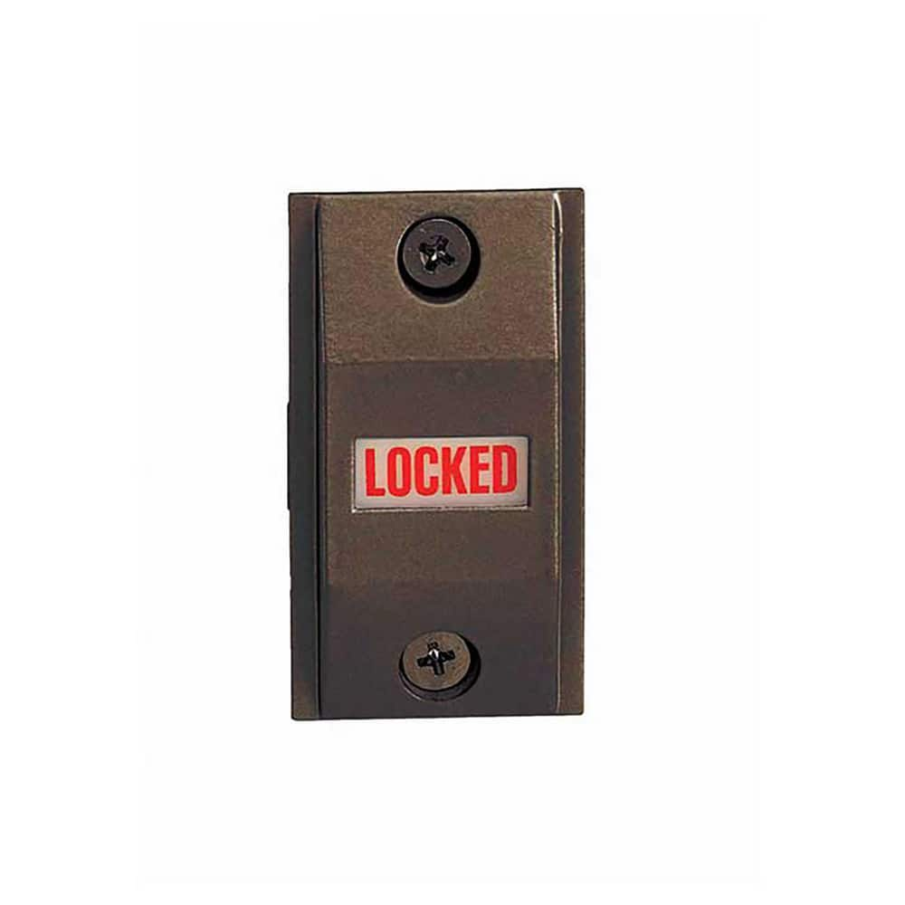 Deadbolts, Type: Exit Indicator, Key Type: Keyless, Lock Type: Keyless, Mount Type: Surface, Material: Aluminum, Minimum Door Thickness: 1.75 in MPN:4089-00-121