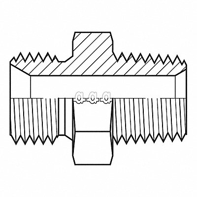 Hose Adapter 1/8 BSPP 1/8 NPT MPN:9007-0202