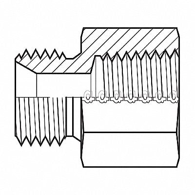 Hose Adapter 1/4 BSPP 1/4 NPT MPN:9035-0404