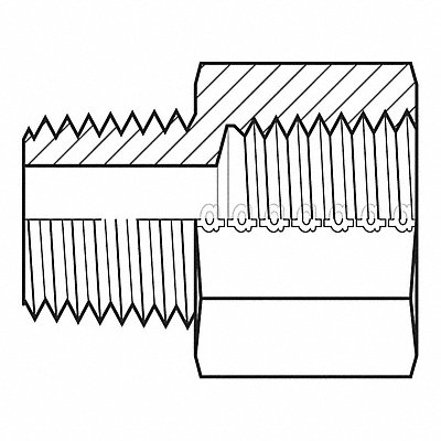 Hose Adapter 1/4 BSPT 1/4 NPT MPN:9042-0404