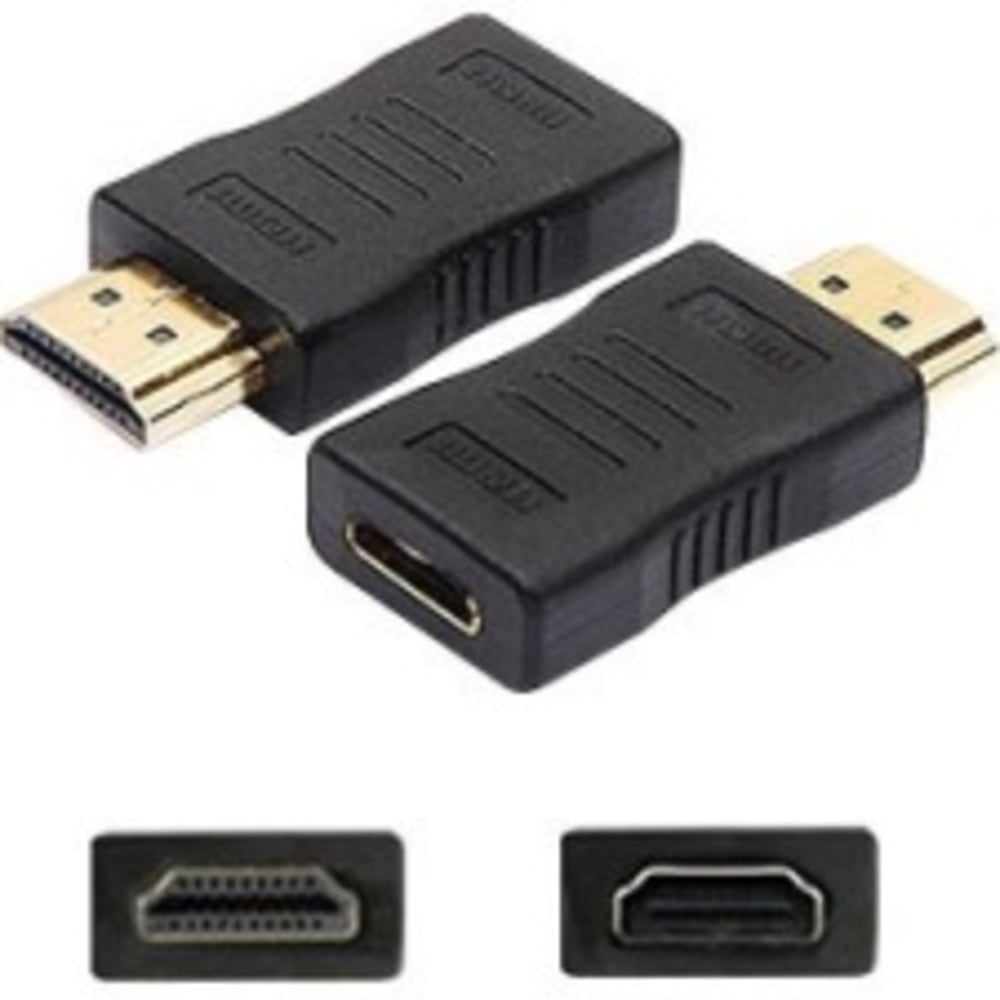 AddOn HDMI Adapter - HDMI adapter - HDMI female to HDMI male - black (Min Order Qty 3) MPN:HDMI2HDMIFADPT