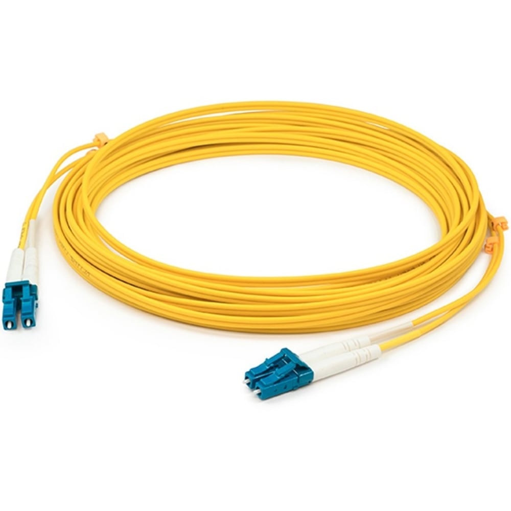 AddOn 15m LC (Male) to LC (Male) Yellow OS1 Duplex Fiber OFNR (Riser-Rated) Patch Cable - 100% compatible and guaranteed to work (Min Order Qty 3) MPN:ADD-LC-LC-15M9SMF