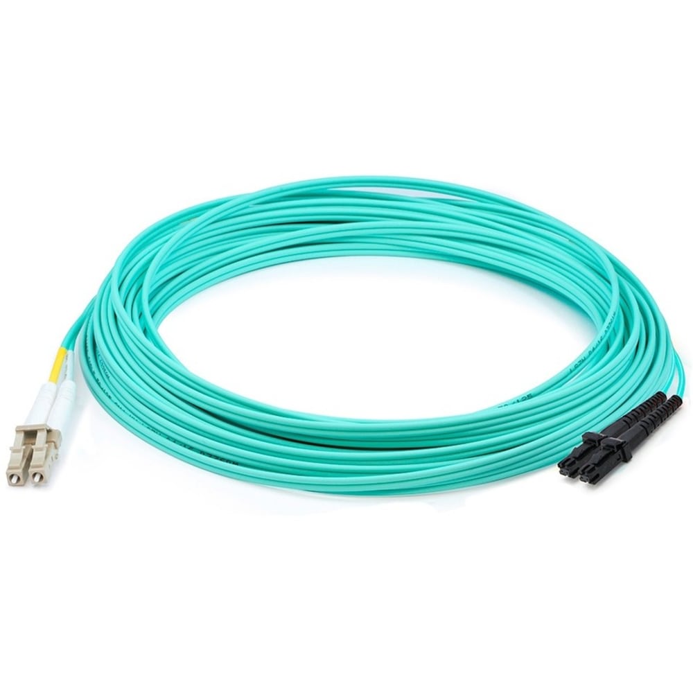 AddOn 7m LC to MT-RJ OM3 Aqua Patch Cable - Patch cable - MT-RJ/UPC multi-mode (M) to LC/UPC multi-mode (M) - 7 m - fiber optic - 50 / 125 micron - OM3 - halogen-free, molded, plenum - aqua (Min Order Qty 3) MPN:ADD-LC-MTRJ-7M5OM3