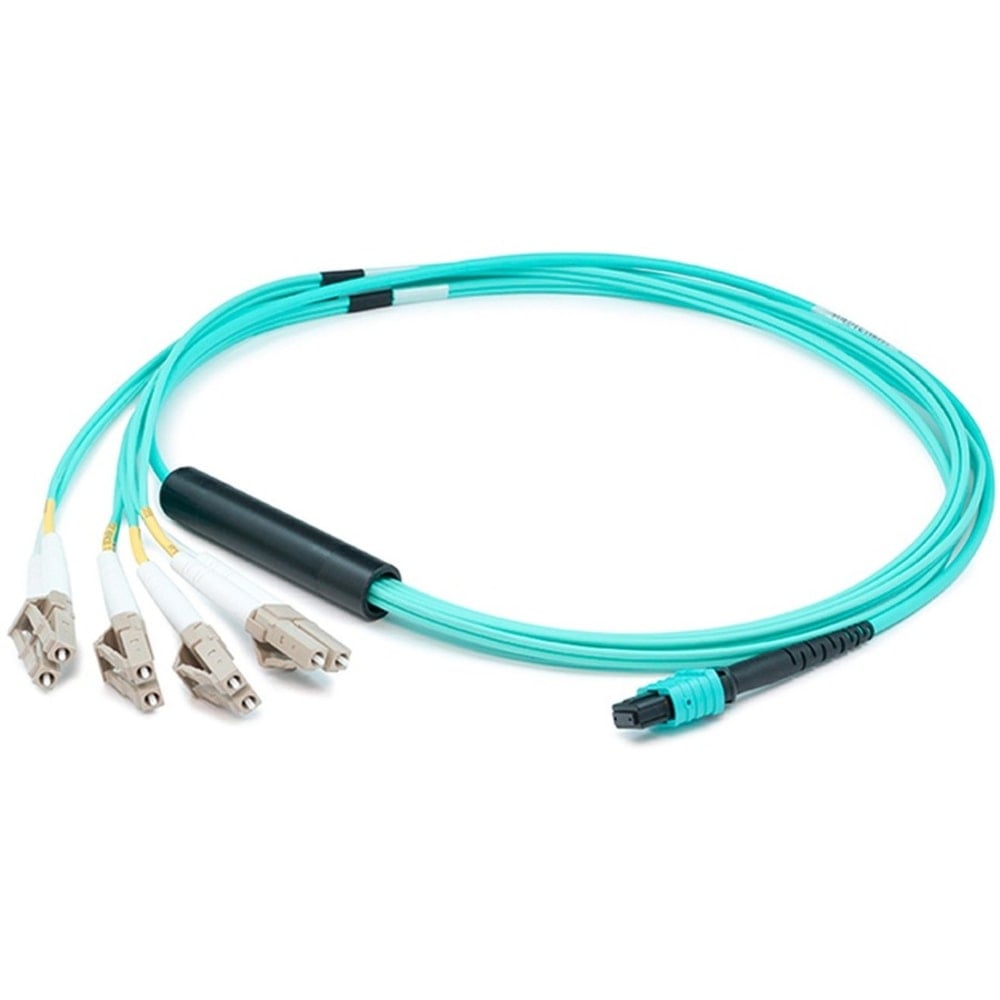 AddOn - Patch cable - LC/UPC multi-mode (M) to MPO/UPC multi-mode (F) - 2 m - fiber optic - 50 / 125 micron - OM4 - halogen-free - aqua MPN:ADD-MPO-4LC2M5OM4