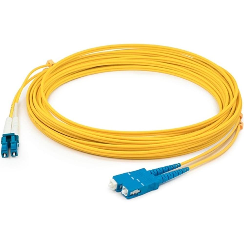 AddOn 25m LC to SC OS1 Yellow Patch Cable - Patch cable - LC/UPC single-mode (M) to SC/UPC single-mode (M) - 25 m - fiber optic - duplex - 9 / 125 micron - OS1 - halogen-free - yellow (Min Order Qty 2) MPN:ADD-SC-LC-25M9SMF