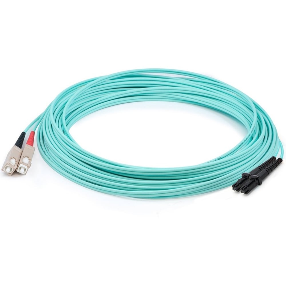 AddOn 2m MT-RJ to SC OM3 Aqua Patch Cable - Patch cable - MT-RJ/UPC multi-mode (M) to SC/UPC multi-mode (M) - 2 m - fiber optic - 50 / 125 micron - OM3 - halogen-free - aqua (Min Order Qty 4) MPN:ADD-SC-MTRJ-2M5OM3