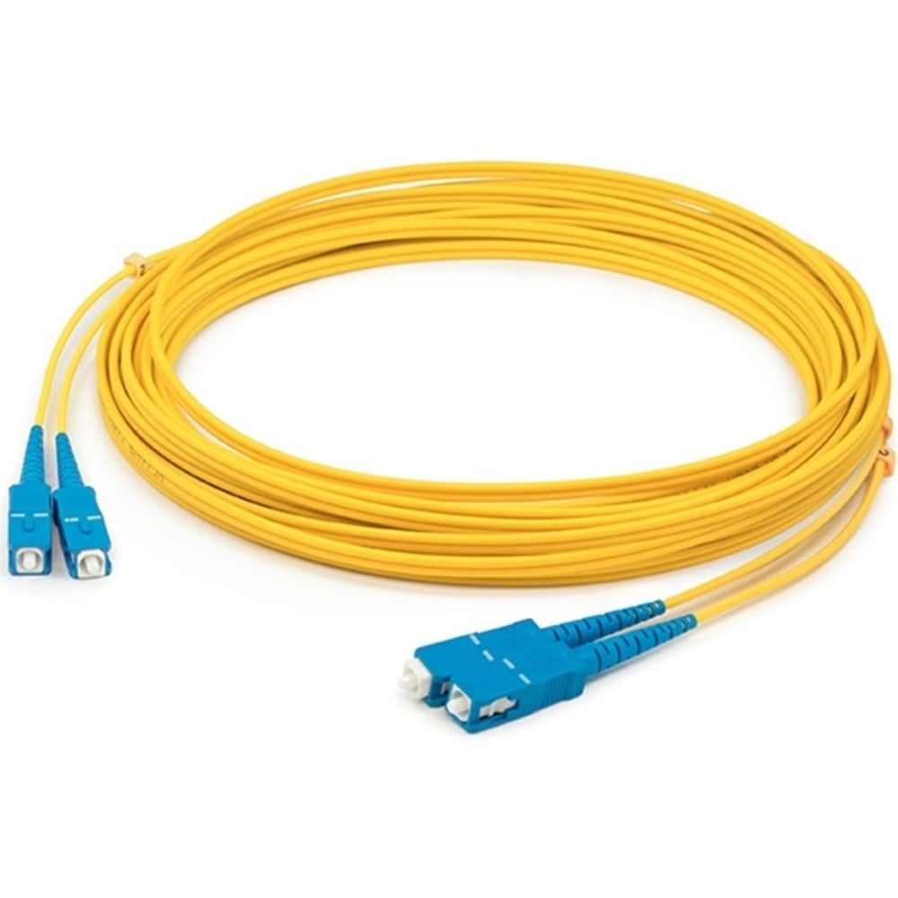 AddOn - Patch cable - SC/UPC single-mode (M) to SC/UPC single-mode (M) - 10 m - fiber optic - simplex - 9 / 125 micron - OS2 - halogen-free, riser - yellow (Min Order Qty 5) MPN:ADD-SC-SC-10MS9SMF