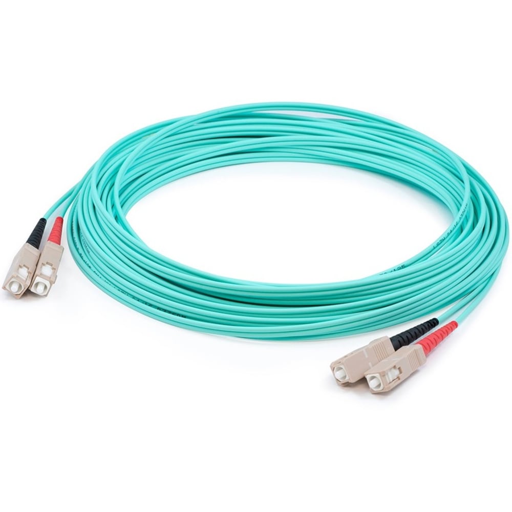 AddOn 6m SC OM3 Aqua Patch Cable - Patch cable - SC/UPC multi-mode (M) to SC/UPC multi-mode (M) - 6 m - fiber optic - duplex - 50 / 125 micron - OM3 - halogen-free - aqua (Min Order Qty 4) MPN:ADD-SC-SC-6M5OM3