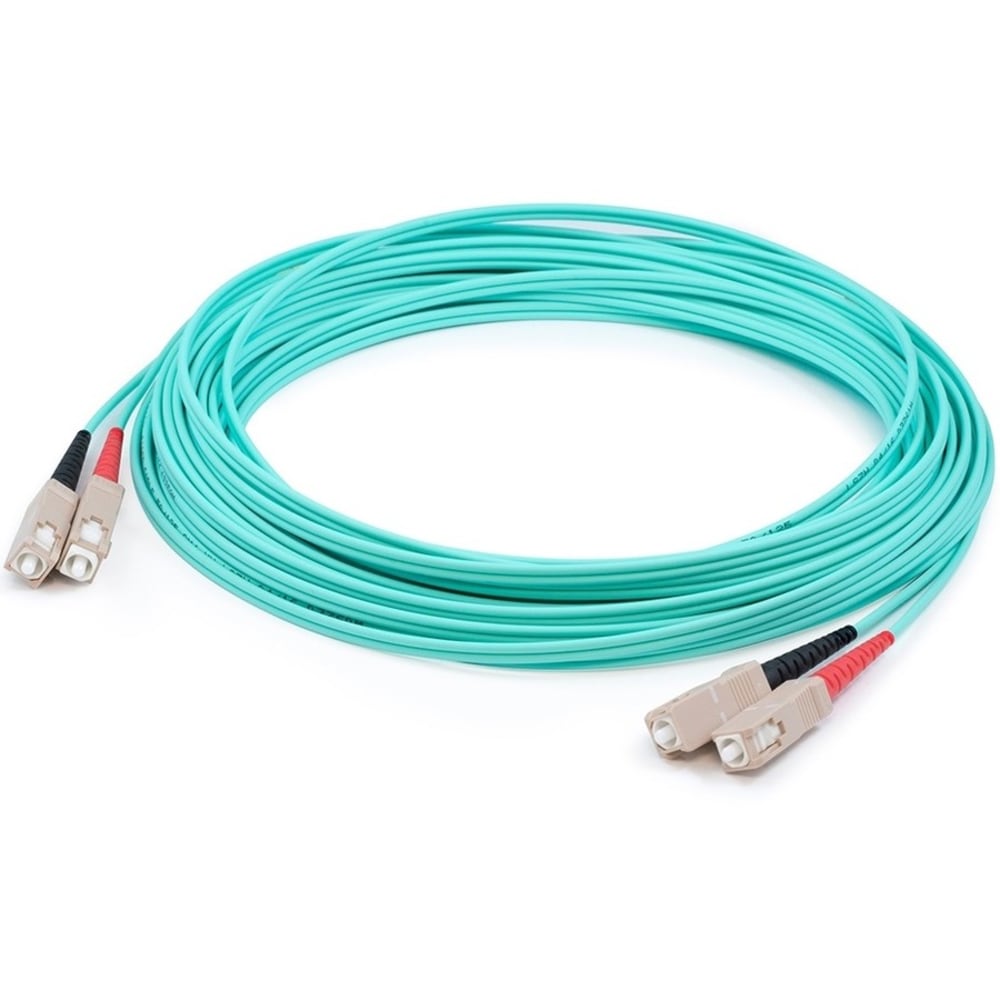 AddOn 6m SC OM4 Aqua Patch Cable - Patch cable - SC/UPC multi-mode (M) to SC/UPC multi-mode (M) - 6 m - fiber optic - duplex - 50 / 125 micron - OM4 - halogen-free - aqua (Min Order Qty 3) MPN:ADD-SC-SC-6M5OM4