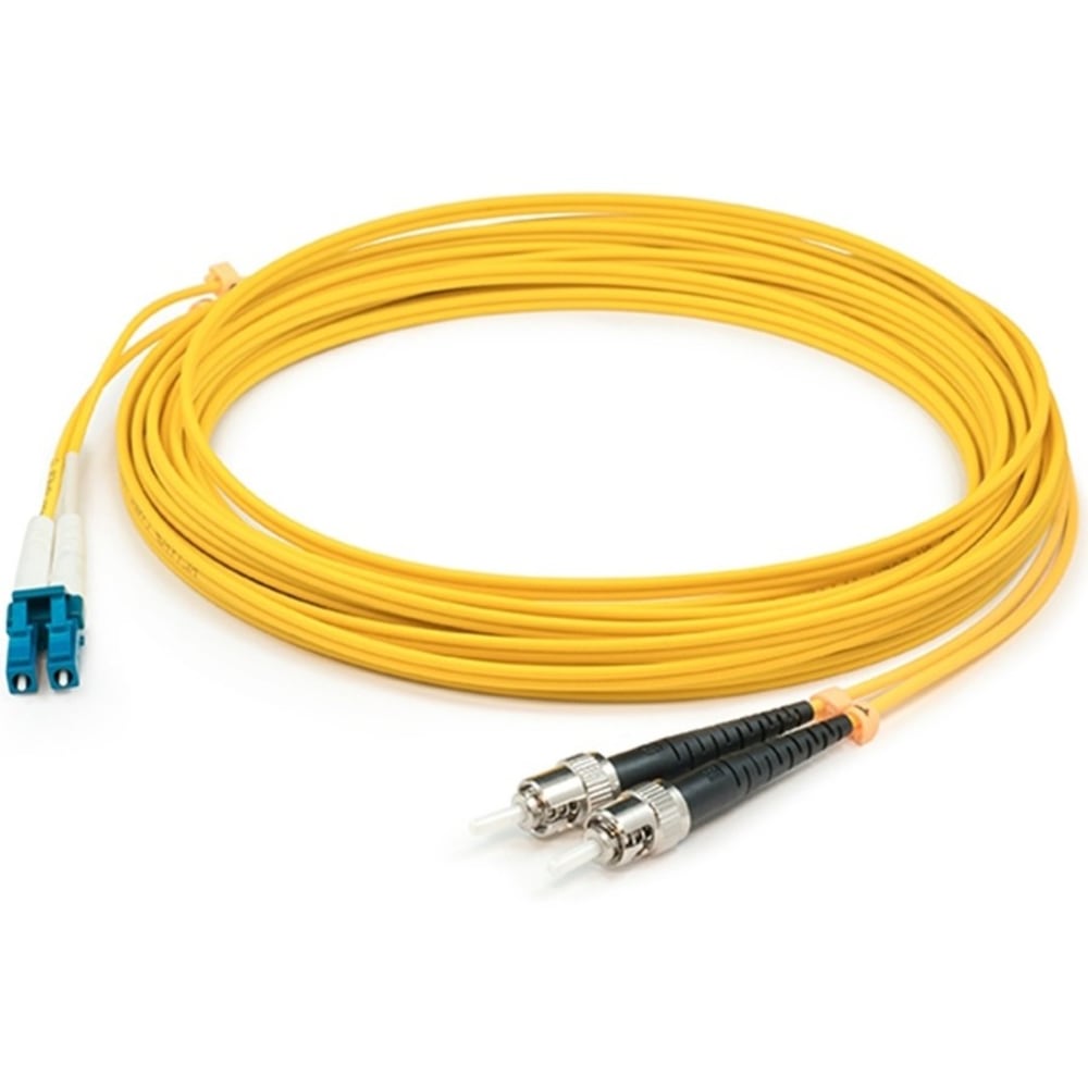 AddOn 10m ST (Male) to LC (Male) Yellow OS2 Simplex Fiber OFNR (Riser-Rated) Patch Cable - 100% compatible and guaranteed to work (Min Order Qty 5) MPN:ADD-ST-LC-10MS9SMF