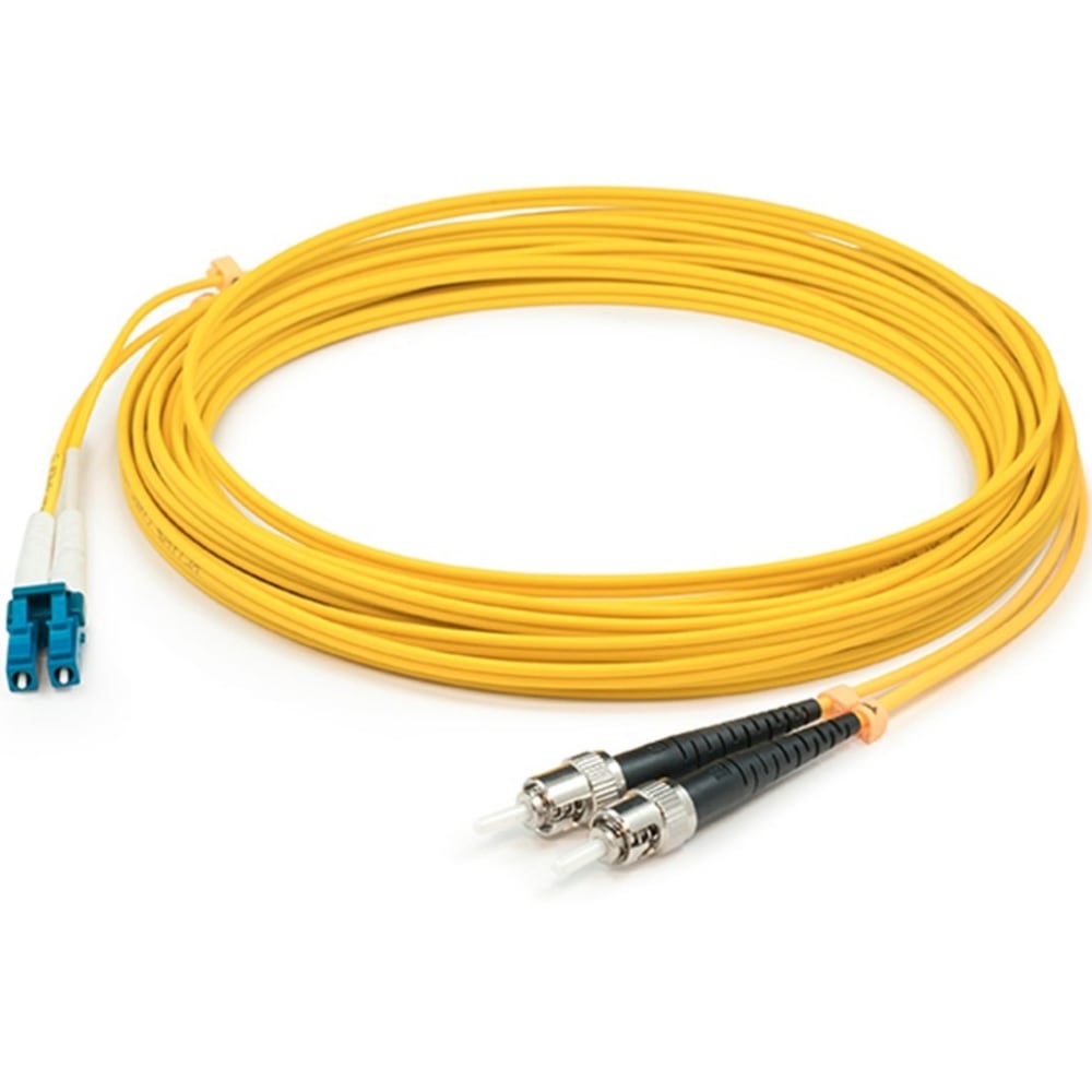 AddOn 3m LC to ST OS1 Yellow Patch Cable - Patch cable - LC/UPC single-mode (M) to ST/UPC single-mode (M) - 3 m - fiber optic - duplex - 9 / 125 micron - OS1 - halogen-free - yellow (Min Order Qty 4) MPN:ADD-ST-LC-3M9SMF