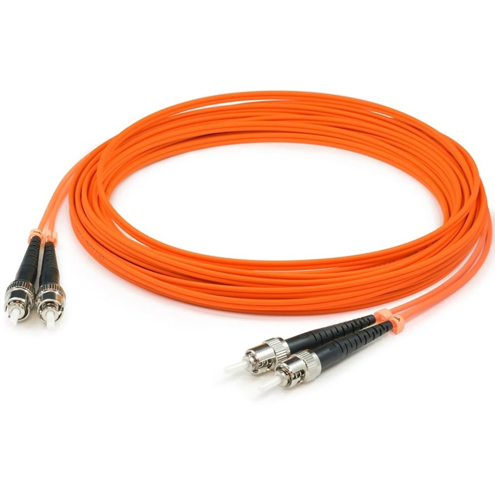 AddOn 15m ST (Male) to ST (Male) Orange OM1 Duplex Fiber OFNR (Riser-Rated) Patch Cable - 100% compatible and guaranteed to work (Min Order Qty 3) MPN:ADD-ST-ST-15M6MMF