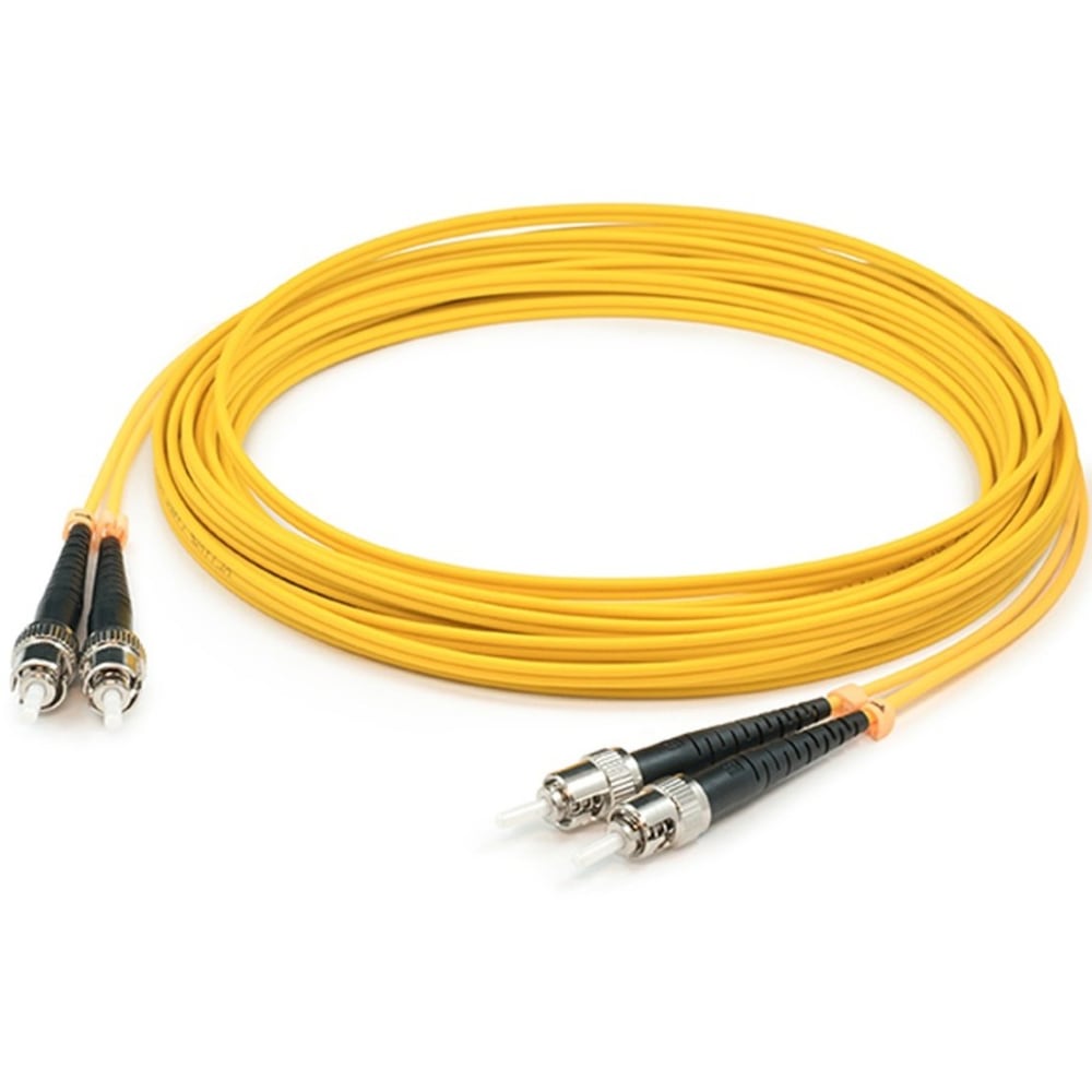 AddOn 7m ST (Male) to ST (Male) Yellow OS2 Duplex Fiber OFNR (Riser-Rated) Patch Cable - 100% compatible and guaranteed to work (Min Order Qty 3) MPN:ADD-ST-ST-7M9SMF