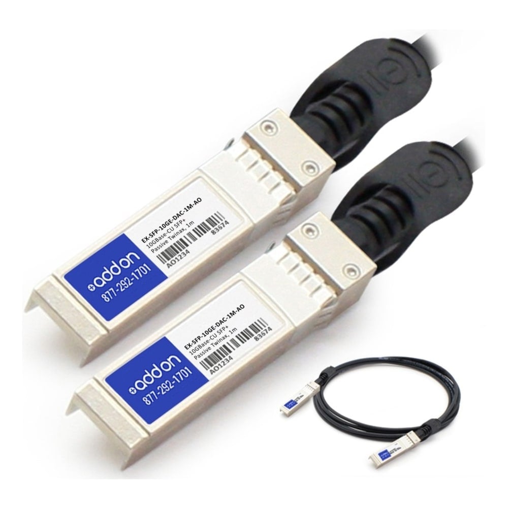 AddOn Juniper Networks EX-SFP-10GE-DAC-1M Compatible TAA Compliant 10GBase-CU SFP+ to SFP+ Direct Attach Cable (Passive Twinax, 1m) - 100% compatible and guaranteed to work MPN:EX-SFP-10GE-DAC-1MAO