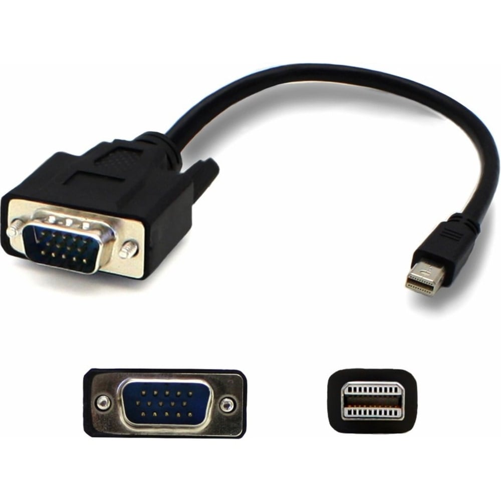 AddOn 3ft Mini-DP to VGA Adapter Cable - DisplayPort cable - Mini DisplayPort (M) to HD-15 (VGA) (M) - 3.3 ft - active - black (Min Order Qty 3) MPN:MDISPORT2VGAMM3B