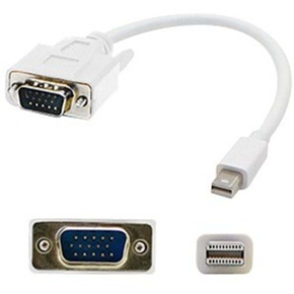 AddOn 3ft Mini-DP to VGA Adapter Cable - DisplayPort cable - Mini DisplayPort (M) to HD-15 (VGA) (M) - 3.3 ft - active - white (Min Order Qty 4) MPN:MDISPORT2VGAMM3W