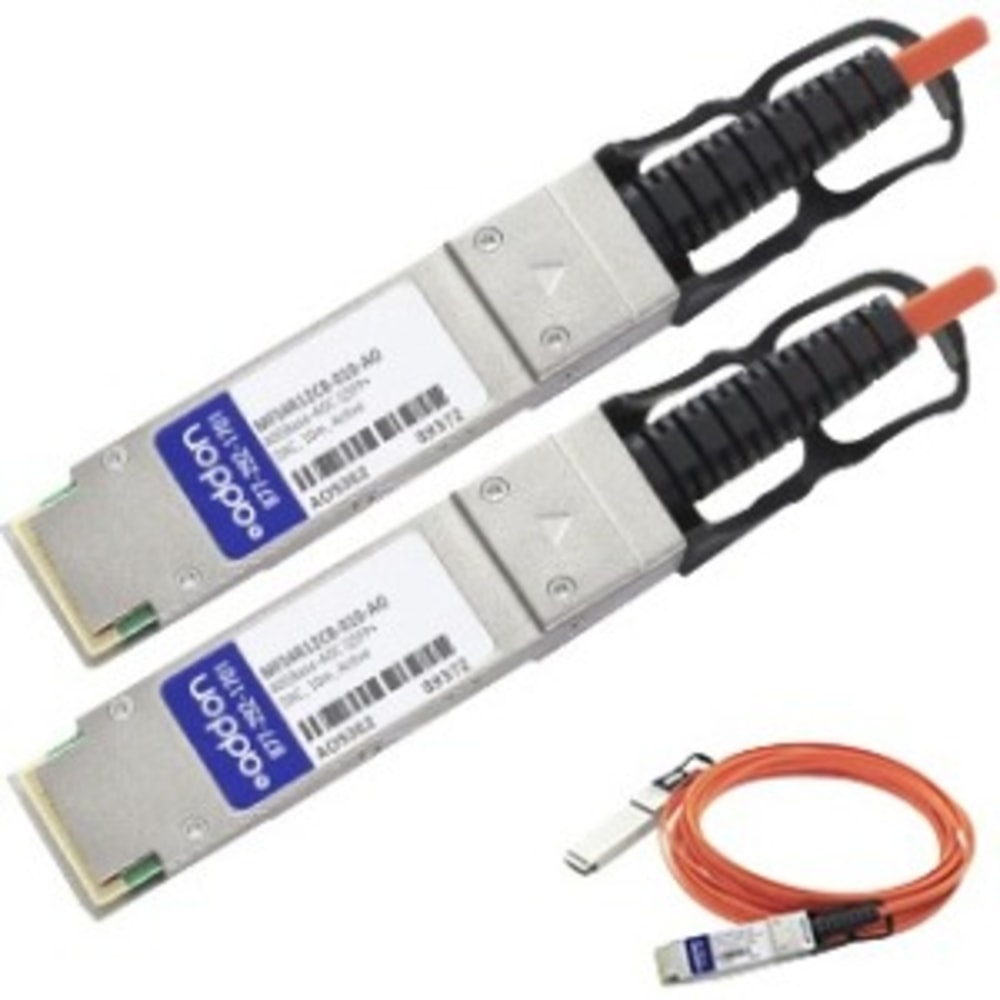 AddOn - 40GBase direct attach cable - TAA Compliant - QSFP+ to QSFP+ - 10 m - fiber optic - active MPN:MFS4R12CB-010-AO