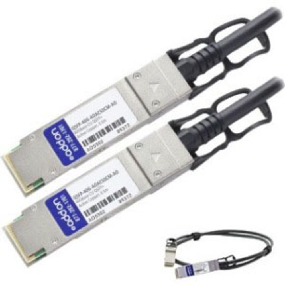 AddOn 0.5m Industry Standard QSFP+ DAC - Direct attach cable - SFP+ to QSFP+ - 1.6 ft - twinaxial - active MPN:QSFP-40G-ADAC50CM-AO