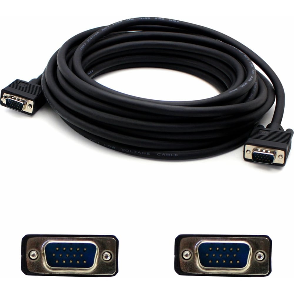 AddOn 15ft VGA Cable - VGA cable - HD-15 (VGA) (M) to HD-15 (VGA) (M) - 15 ft - black (Min Order Qty 5) MPN:VGAMM15