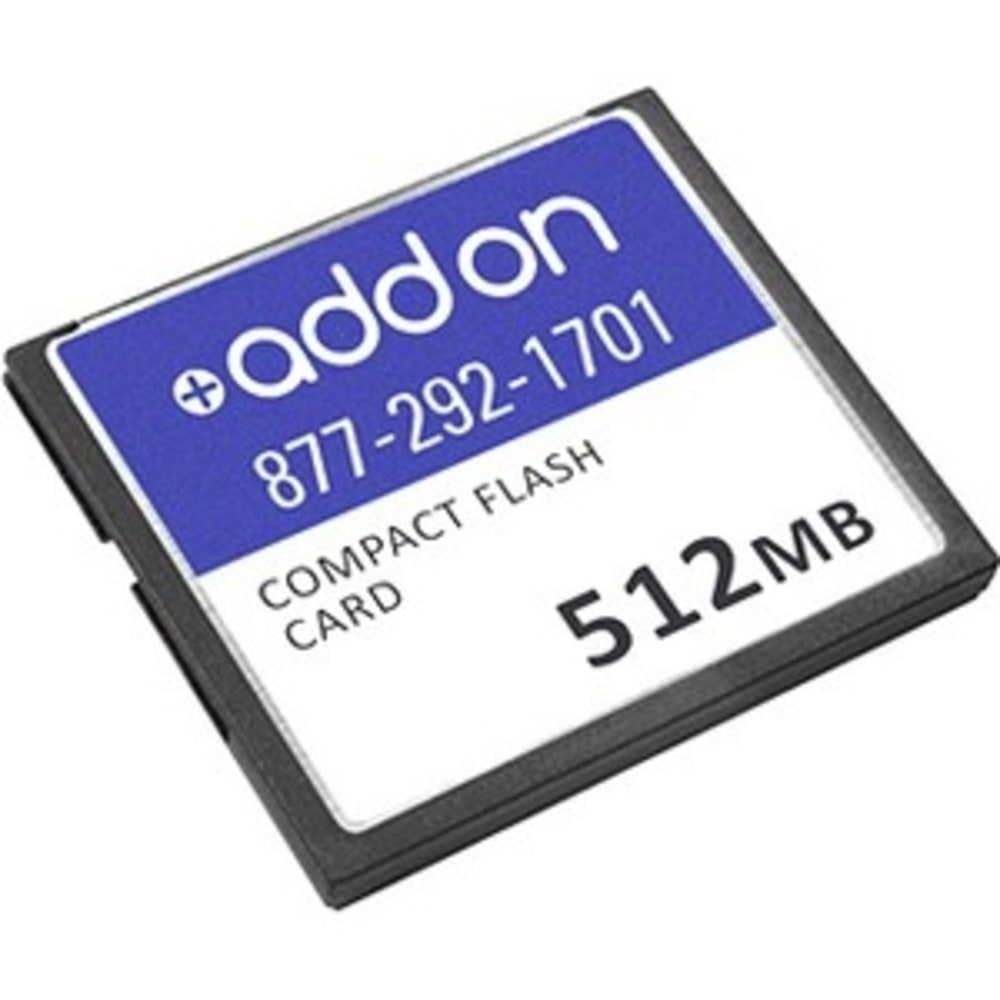 AddOn Cisco ASA5500-CF-512MB Compatible 512MB Flash Upgrade - 100% compatible and guaranteed to work MPN:ASA5500-CF-512MB-AO