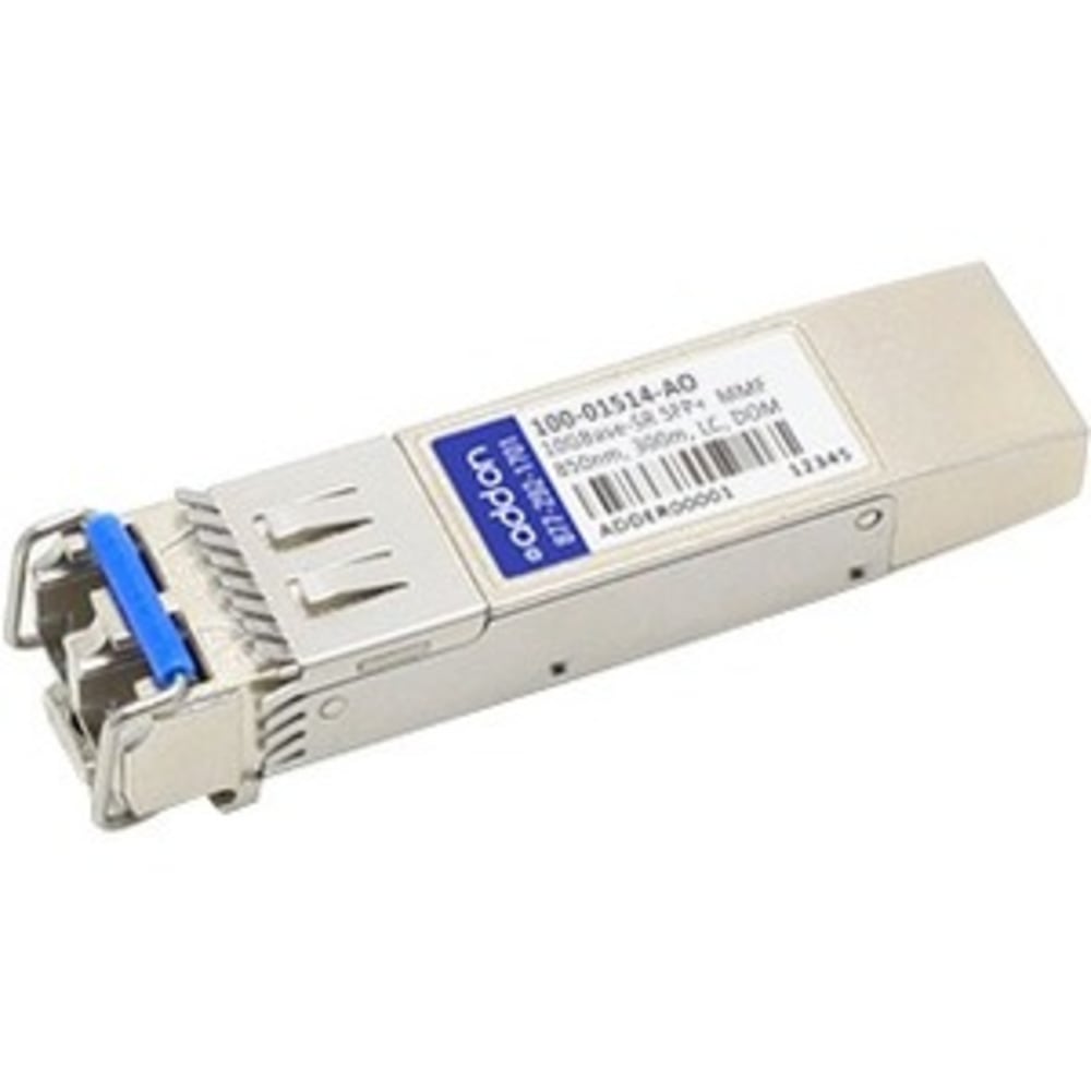 AddOn - SFP+ transceiver module (equivalent to: Calix 100-01514) - 10 GigE - 10GBase-SR - LC multi-mode - up to 984 ft - 850 nm MPN:100-01514-AO