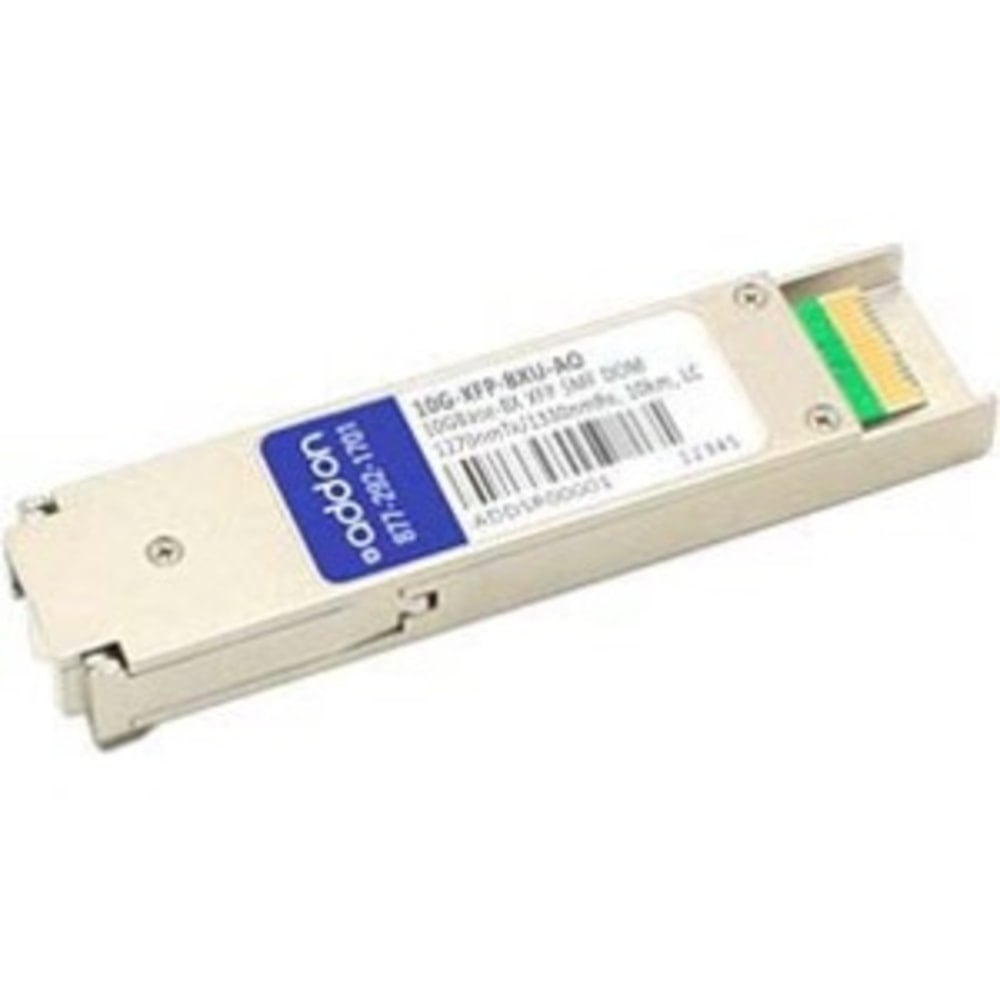 AddOn Brocade (Formerly) 10G-XFP-BXU Compatible TAA Compliant 10GBase-BX XFP Transceiver (SMF, 1270nmTx/1330nmRx, 10km, LC, DOM) - 100% compatible and guaranteed to work MPN:10G-XFP-BXU-AO