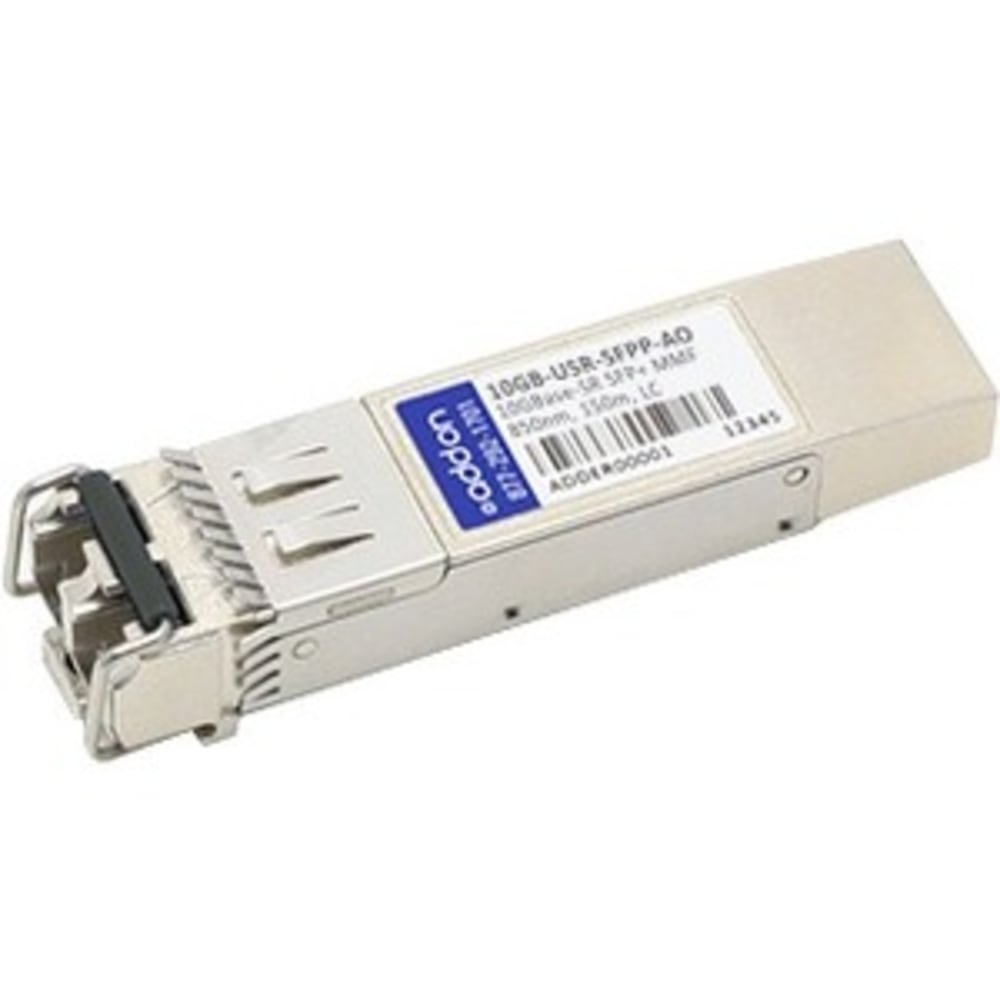 AddOn Extreme Compatible SFP+ Transceiver - SFP+ transceiver module (equivalent to: Extreme 10GB-USR-SFPP) - 10 GigE - 10GBase-USR - LC multi-mode - up to 492 ft - 850 nm - for Extreme Networks ExtremeCloud E2120 MPN:10GB-USR-SFPP-AO