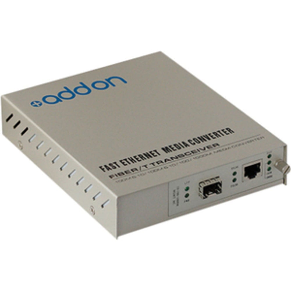 AddOn 1Gbs 1 RJ-45 to 1 SFP Media Converter - Fiber media converter - GigE - 1000Base-T - RJ-45 / SFP (mini-GBIC) - for P/N: CWDM-SFP-1430-40-I-AO, CWDM-SFP-1570-40-I-AO MPN:ADD-MCCTXSFP-SK