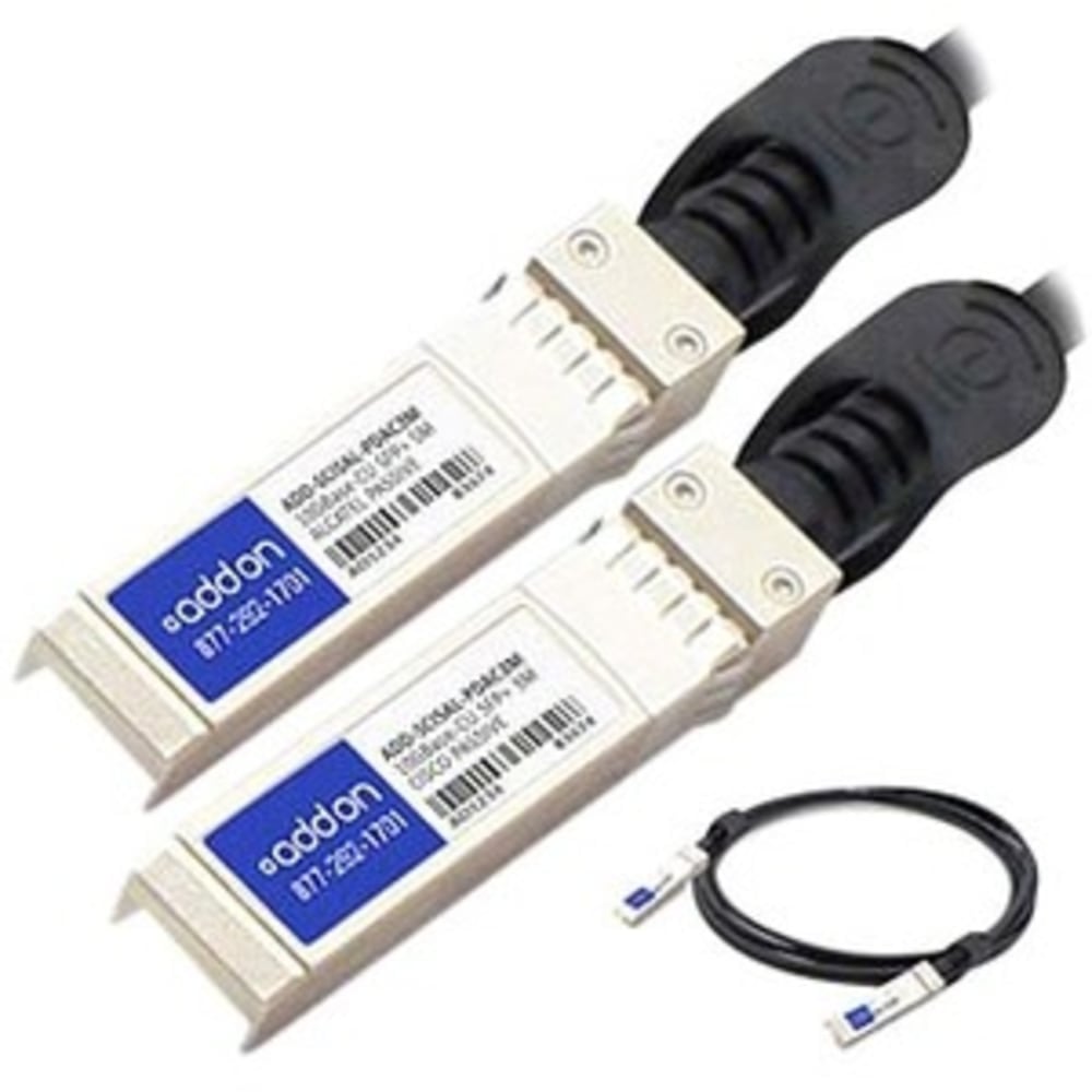 AddOn Cisco to Allied Dual OEM Direct Attach - Direct attach cable - SFP+ to SFP+ - 10 ft - twinaxial - for Allied Telesis AT x240; CentreCOM AT-GS970EMX/52; CentreCOM SE240 Series MPN:ADD-SCISAL-PDAC3M