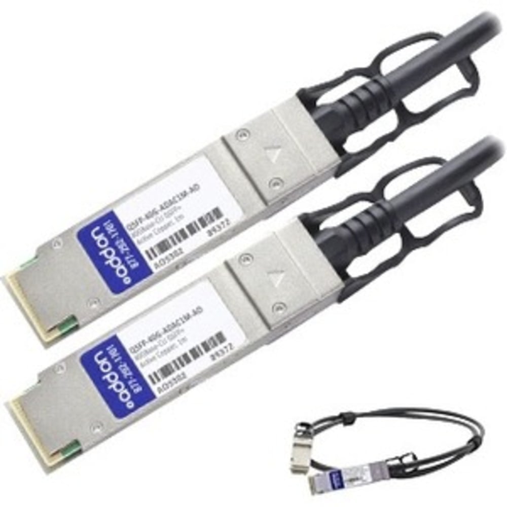 AddOn 1m Industry Standard QSFP+ DAC - Direct attach cable - QSFP+ to QSFP+ - 3.3 ft - twinaxial MPN:QSFP-40G-ADAC1M-AO